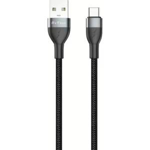 DeTech Кабел за данни DeTech DE-C69UC, 2.4A, Type-C, 1.0m, Черен - 40555
