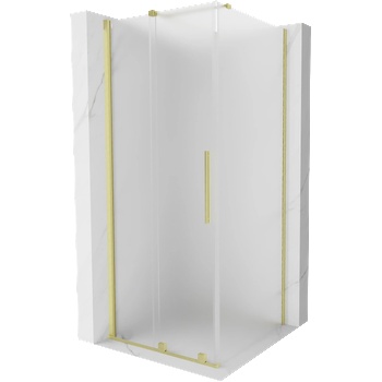 Mexen Velar плъзгаща се душ кабина 100 x 100 см, матирана, златиста четкана - 871-100-100-31-55 (871-100-100-31-55)