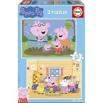 Educa Детски пъзел 2 в 1 Educa - Peppa Pig, 2 x 48 части (EDU20327)