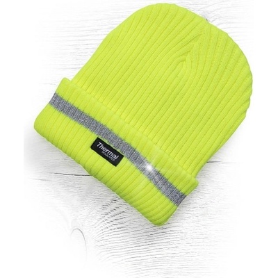 Hi-viz Spark čepice zimní pletená žlutá
