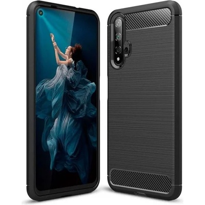 Huawei Силиконов калъф кейс Forecell Carbon за Huawei Nova 5T, черен