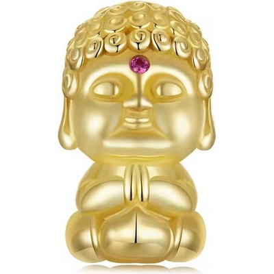 Prosperk Korálek na náramek Buddha zlatý S6068