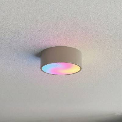 Brilagi Brilagi-LED RGBW димируемо таванно осветително тяло за баня CLARE 1xE27/9W/230V IP54 Wi-Fi бежово (LEDBG1594)