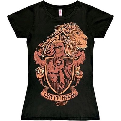 Logoshirt Dámske tričko Harry Potter Logo Chrabromil černá