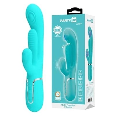 Party Up silikónový vibrátor typ králik nabíjateľný USB Andy