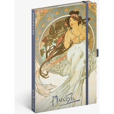 Notique Бележки Алфонс Муха - Музика, подшити, 13 x 21 cm NOTIQUE | Lilav | Home | UNI