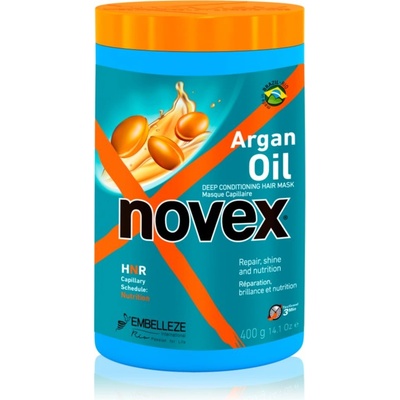 Novex Argan Oil подхранваща маска за блясък и мекота на косата 400 гр