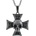 Leather & steel fashion Колие с висулка Cross skull - LSF4 40