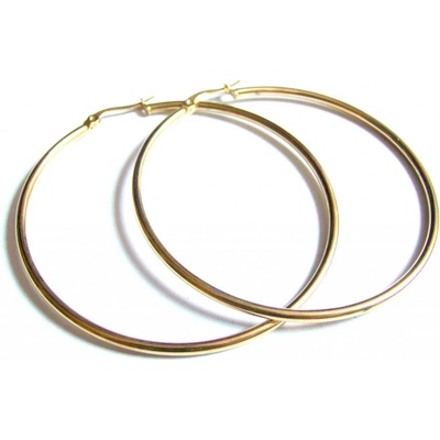 Steel Jewelry Náušnice kruhy 48 mm gold z chirurgické oceli NS171103