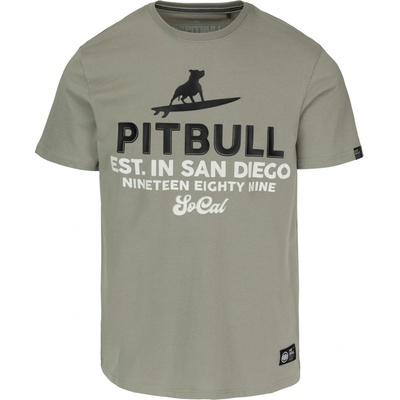 PitBull West Coast pánské triko SURFING DOG béžové