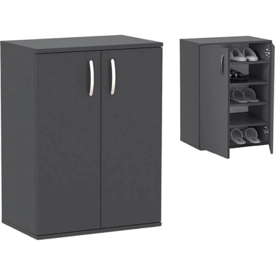 TopMebel Шкаф за обувки Manolo TopMebel от меламин в антрацит 60x38x81.4cm