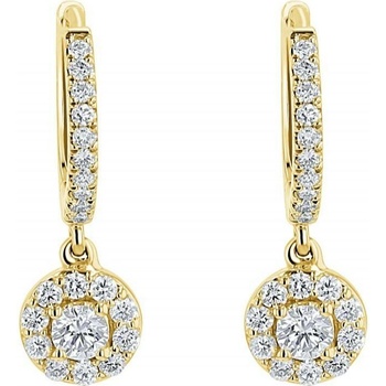 Eppi Zlaté kruhové náušnice s lab-grown diamantmi Madhu E49070