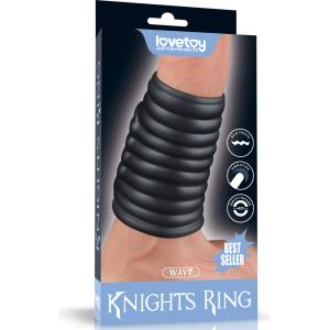 Lovetoy Vibrating Wave Knights Ring Black
