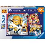Ravensburger Детски пъзел Ravensburger 3 x 49 части - Аз, проклетникът 4 (12001061) - ozone