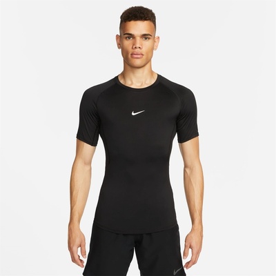 Nike Pro Men's Tight Fit Short-Sleeve Top - Black