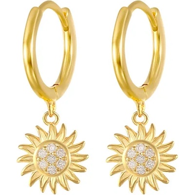 Majya stříbrné náušnice SLUNEČNICE pozlacené 10405