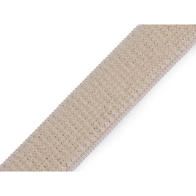 Suchý zip plyš šíře 20 mm elastický Varianta: 3 béžová světlá, Balení: 1 m
