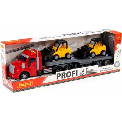Polesie 77049 PROFI vůz s odtahovkou + Mini válec + Mini nakladač