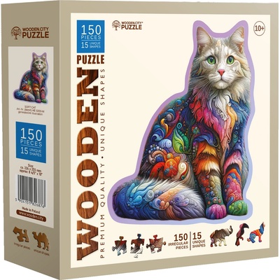 Wooden City - Puzzle Soft Cat wooden - 150 piese