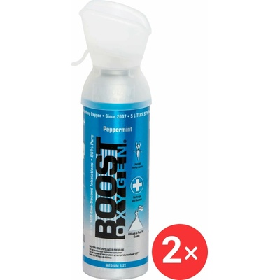 Boost Oxygen Doplnkový kyslík v plechovke Peppermint, stredný, 2 × 5 l