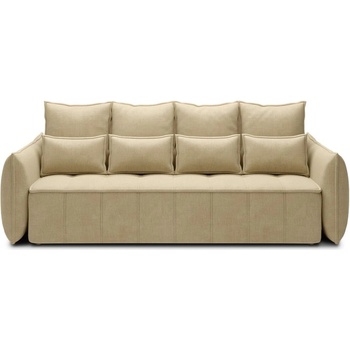 Eltap Бежов кадифен разтегателен диван с място за съхранение 242 cm Weltton - ELTAP (SO-WEL-04MO)