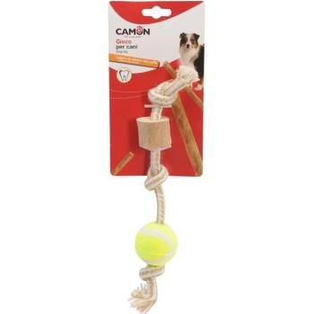 Camon Играчка за куче - въже с кафеено дърво и топка за тенис (ad703)