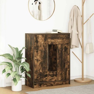 vidaXL Бюфет с чекмеджета и вратички, опушен дъб, 73x31x90 см (861854)