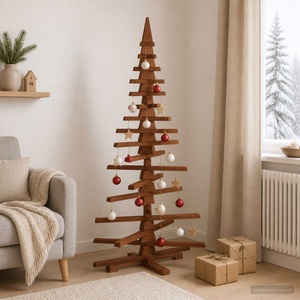 vidaXL Дървено Коледно Дърво KOTKA 150 cm Масивна борова дървесина (42051439)