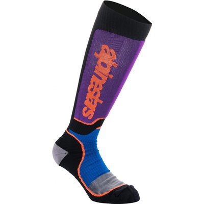 Alpinestars ponožky MX PLUS 2025 podkolenky black/orange/purple/blue/gray