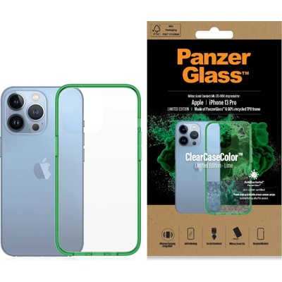 Panzer Гръб PanzerGlass за iPhone 13 Pro, ClearCase - Зелена рамка