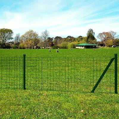 vidaXL Euro plot ocel 25 x 1 m zelený