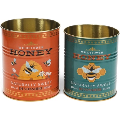 Rex London Декоративни кутии за съхранение в комплект от 2 бр. от калай ø 11x13 cm Honey - Rex London (31208)