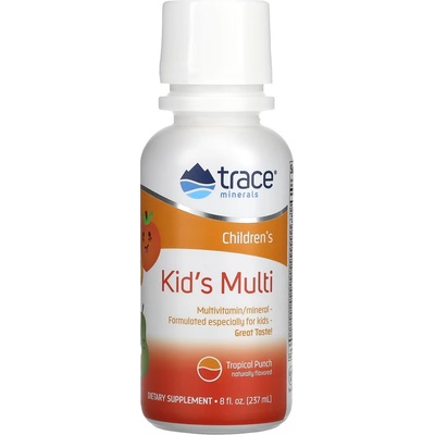Trace Minerals Kid's Multi, Tropical Punch, детски мултивитамини, 237 ml