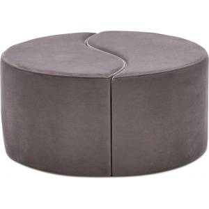 TopMebel Табуретка Alis TopMebel от кадифе в светлосив цвят 80x80x40cm