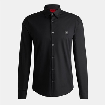 HUGO BOSS Slim-Fit Logo Shirt - Black 001