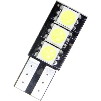 Лед крушки тип T10 с 3 SMD диода от една страна - Canbus (T10CAN3SMDS)