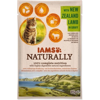 IAMS Cat Adult jehněčí v omáčke 85 g
