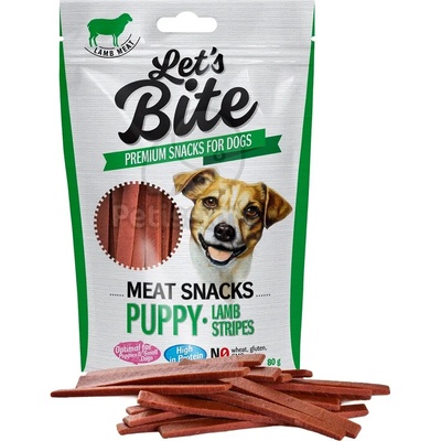Brit Let's Bite Meat Snacks - Puppy Lamb Stripes 80 г