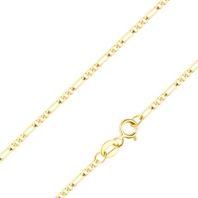 Šperky eshop Zlatý řetízek 14K z oválných oček S5GG258.58