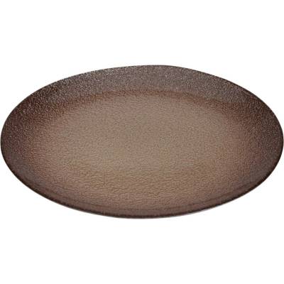 Home Styling Collection Skleněný dezertní talíř BERYT 21 cm hnědá