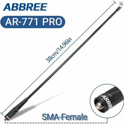 ABBREE AR-771 PRO Dual Band anténa SMA-F
