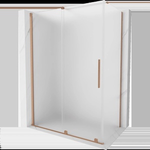 Mexen Velar плъзгаща се душ кабина 150 x 75 см, мраз, четкована мед - 871-150-075-31-65 (871-150-075-31-65)