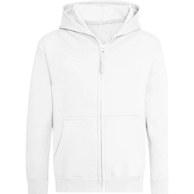 Just Hoods dětská mikina na zip College arktická bílá