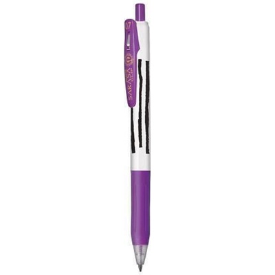 Gelové pero "Sarasa Clip", fialová-pruh, 0,33 mm, stiskací mechanismus, ZEBRA 48295