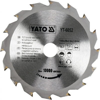 YATO pilový kotouč na dřevo 140x20mm YT-6052