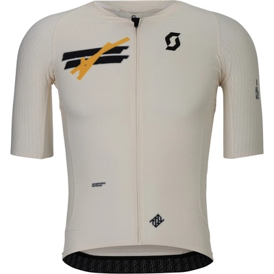 Scott Мъжка фланелка с къс ръкав за колоездене Scott Jersey Ultd Aero S/S Cycling jersey - Cotton White (056-4076-0111)