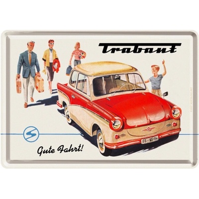 Plechová pohlednice - Trabant (1)