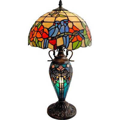 Brilagi - Tiffany витражна настолна лампа JUNGLE 1xE27/60W/230V + 1xE14/40W (BG4417)