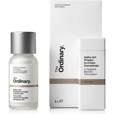 The Ordinary Sulfur 10% Powder-to-Cream Concentrate lokální péče proti akné 5 g
