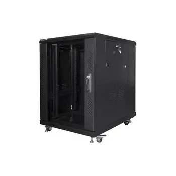 Image 1 of Lanberg Комуникационен шкаф, Lanberg rack cabinet 19" free-standing 15U/600x800 (flat pack) black (FF01-6815-12B)